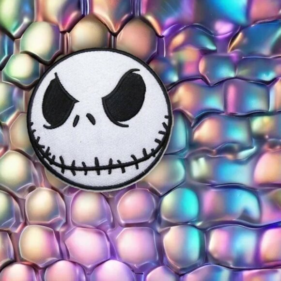 NIGHTMARE JACK SKELLINGTON COTTON PATCH EASY IRON ON PATCH CLOTHING ACCESSORIES - Picture 1 of 5